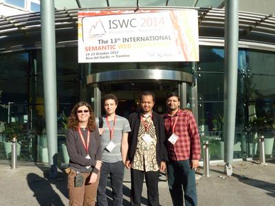 Data Semantics (DaSe) Lab members Michelle Cheatham, David Carral, Adila Krisnadhi, Raghava Mutharaju (from left to right)