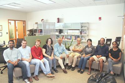 Team members (Sep., 2015), from left to right - Siva Kumar, Hussein Al-Olimat, Riccardo Tommasini, Prof. Valerie L. Shalin, Prof. Amit Sheth, Prof. Krishnaprasad Thirunarayan, Dr. Tanvi Banerjee, Pavan Kapanipathi, Sarasi Lalithsena.