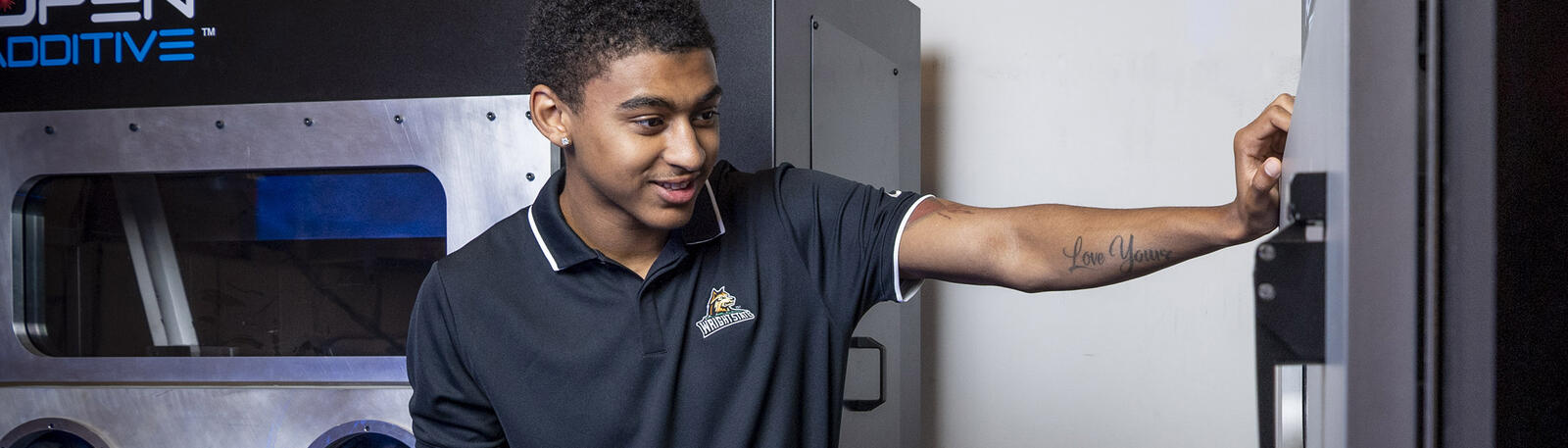 photo of a student at their internship site