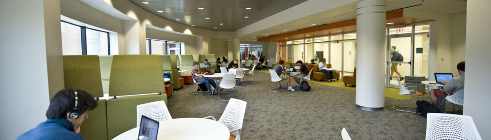 photo of students studying in russ engineering center